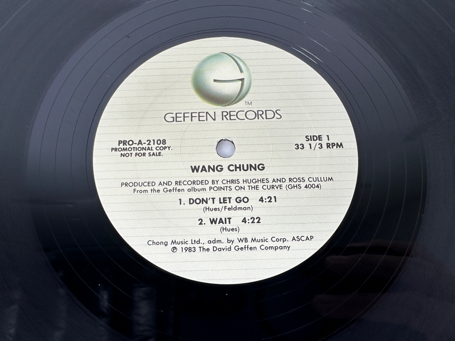 Wang Chung - Selections From Points On The Curve PRO-A-2108 Geffen Records 12' Vinyl Record 1983 Promo Copy [Photo 6]