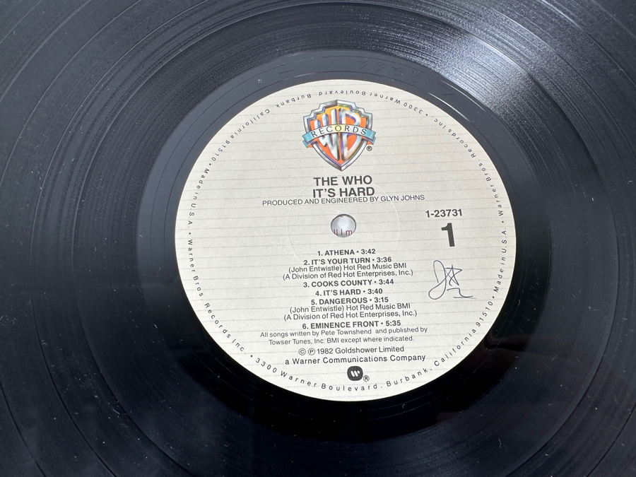 The Who - It's Hard 1-23731 Warner Bros Records Vinyl Record QUIEX II Limited Edition Pressing Promo Copy [Photo 8]