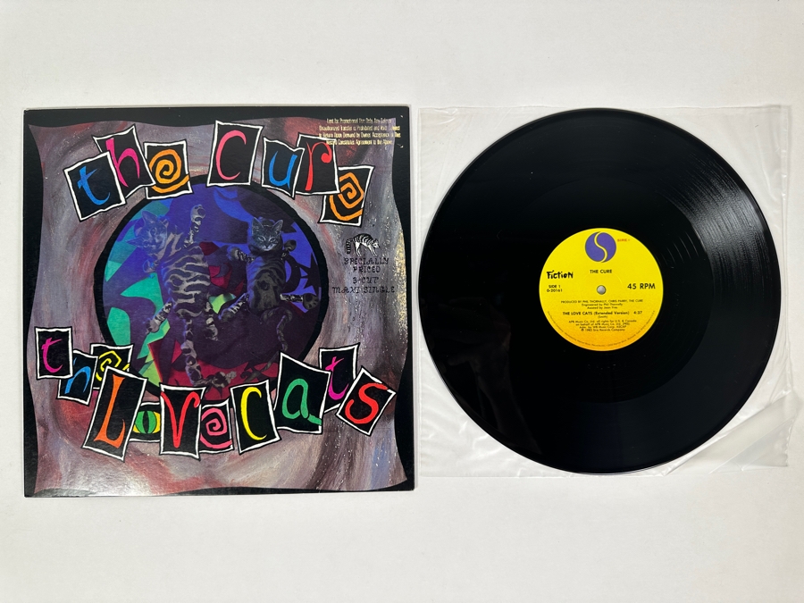 The Cure - The Love Cats 0-20161 Sire Records 45 RPM Vinyl Record Maxi-Single 1983 Promo Copy [Photo 1]