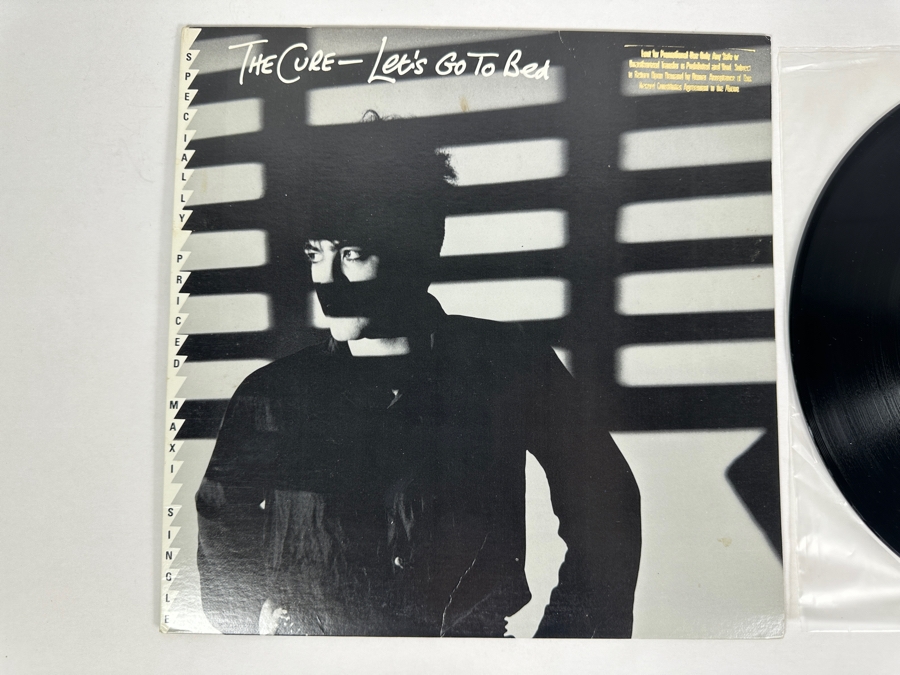 The Cure - Let's Go To Bed 0-29689 Sire Records 45 RPM Vinyl Record Maxi-Single 1982 Promo Copy [Photo 2]