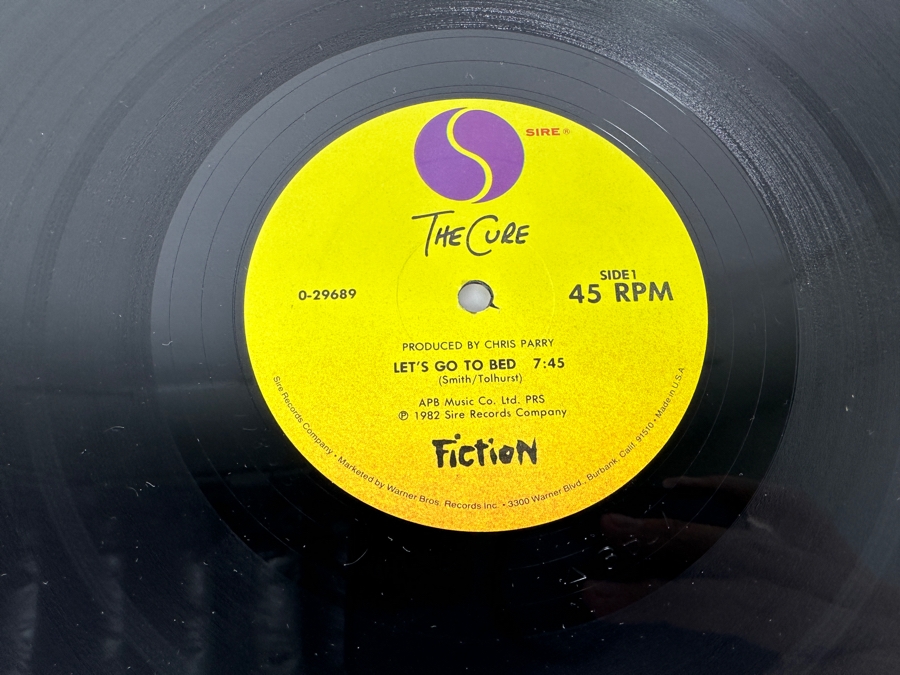 The Cure - Let's Go To Bed 0-29689 Sire Records 45 RPM Vinyl Record Maxi-Single 1982 Promo Copy [Photo 6]