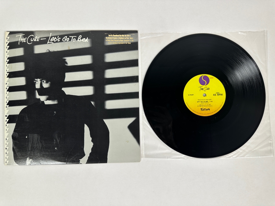 The Cure - Let's Go To Bed 0-29689 Sire Records 45 RPM Vinyl Record Maxi-Single 1982 Promo Copy [Photo 1]