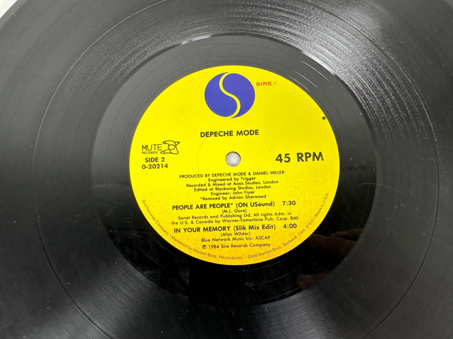 Depeche Mode - People Are People 0-20214 Sire Records 45 RPM Vinyl Record Maxi-Single 1984 Promo Copy [Photo 8]
