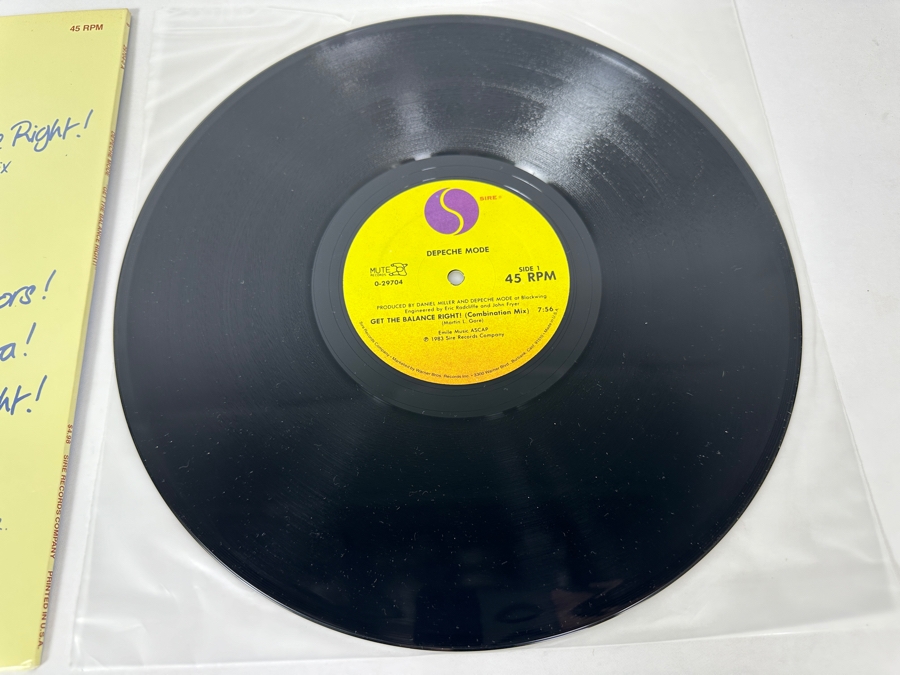 Depeche Mode - Get The Balance Right! 0-29704 Sire Records 45 RPM Vinyl Record Maxi-Single 1983 [Photo 4]