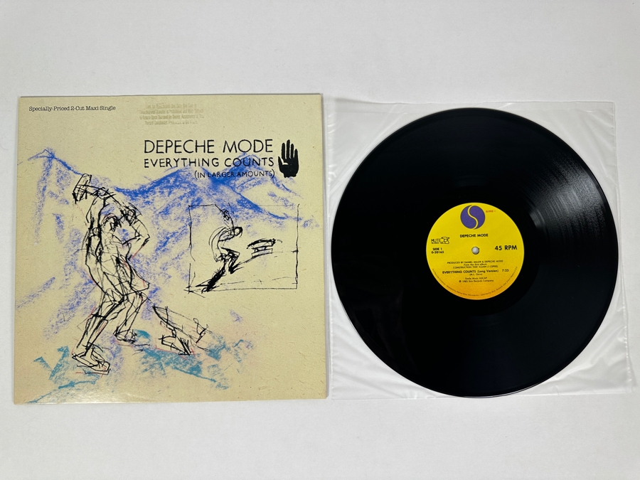 Depeche Mode - Everything Counts (In Larger Amounts) 0-20165 Sire Records 45 RPM Vinyl Record Maxi-Single 1983 Promo Copy [Photo 1]