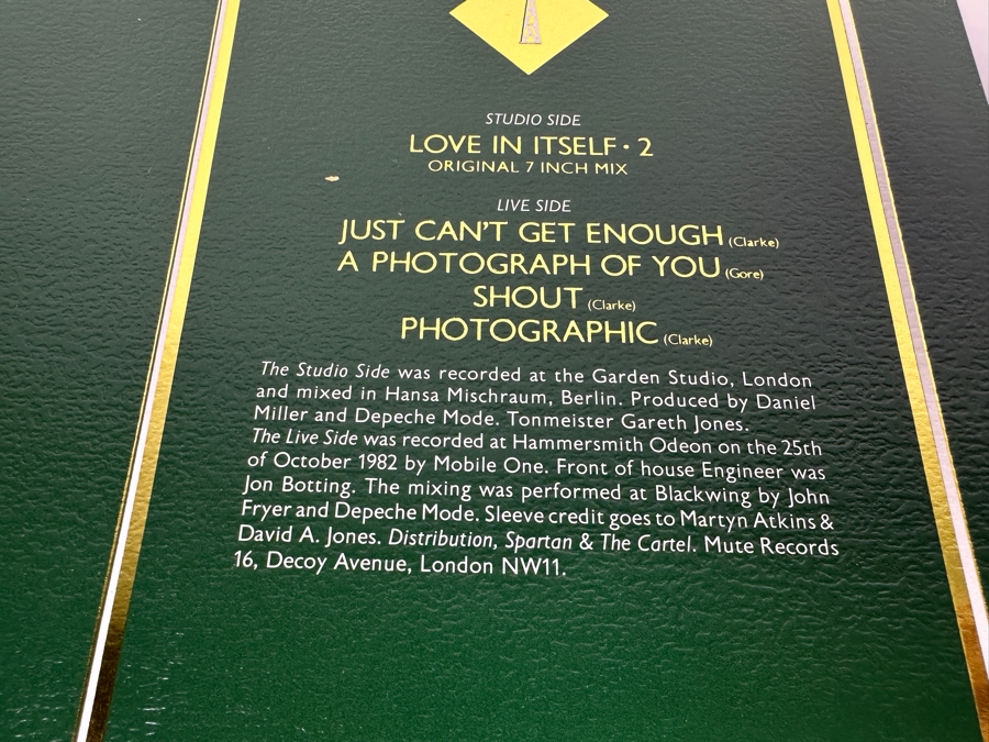 Limited Edition Depeche Mode - Love In Itself - 2 - And Live Tracks Bong 4 Mute Records Vinyl Record 1983 Numbered F / 699 [Photo 6]