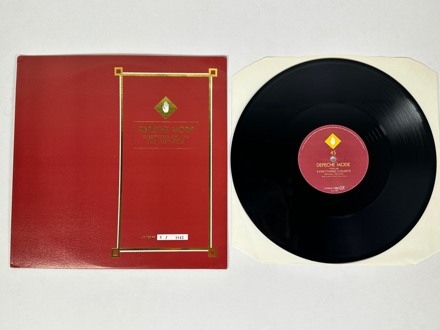 Limited Edition Depeche Mode - Everything Counts And Live Tracks Bong 3 Mute Records Vinyl Record 1983 Numbered E / 1842 [Photo 1]