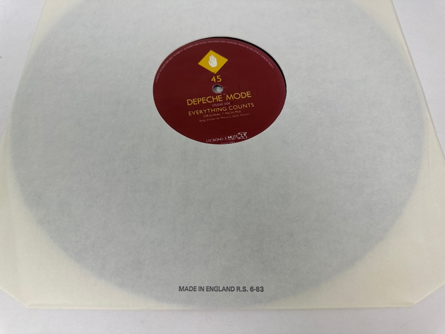 Limited Edition Depeche Mode - Everything Counts And Live Tracks Bong 3 Mute Records Vinyl Record 1983 Numbered E / 1842 [Photo 11]