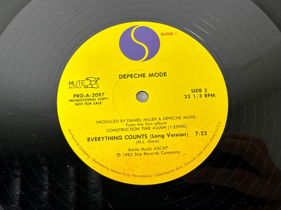 Depeche Mode - Everything Counts PRO-A-2097 Sire Records 12' Vinyl Record 1983 Promo Copy [Photo 7]