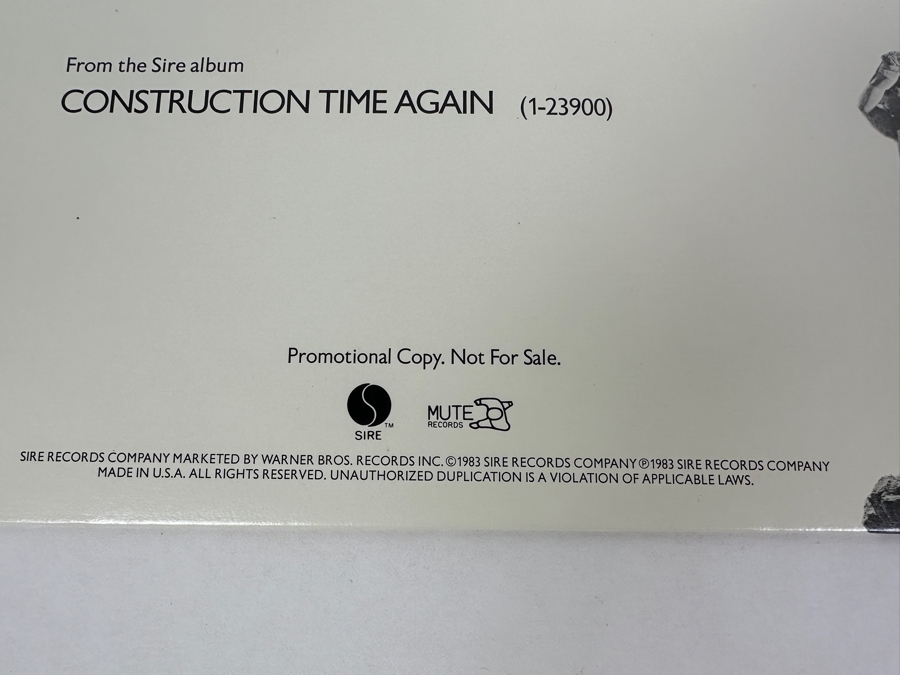 Depeche Mode - Everything Counts PRO-A-2097 Sire Records 12' Vinyl Record 1983 Promo Copy [Photo 3]