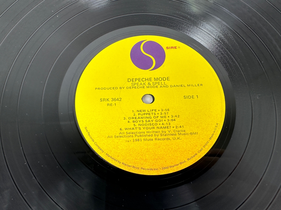Depeche Mode - Speak & Spell SRK 3642 Sire Records Vinyl Record 1981 [Photo 5]