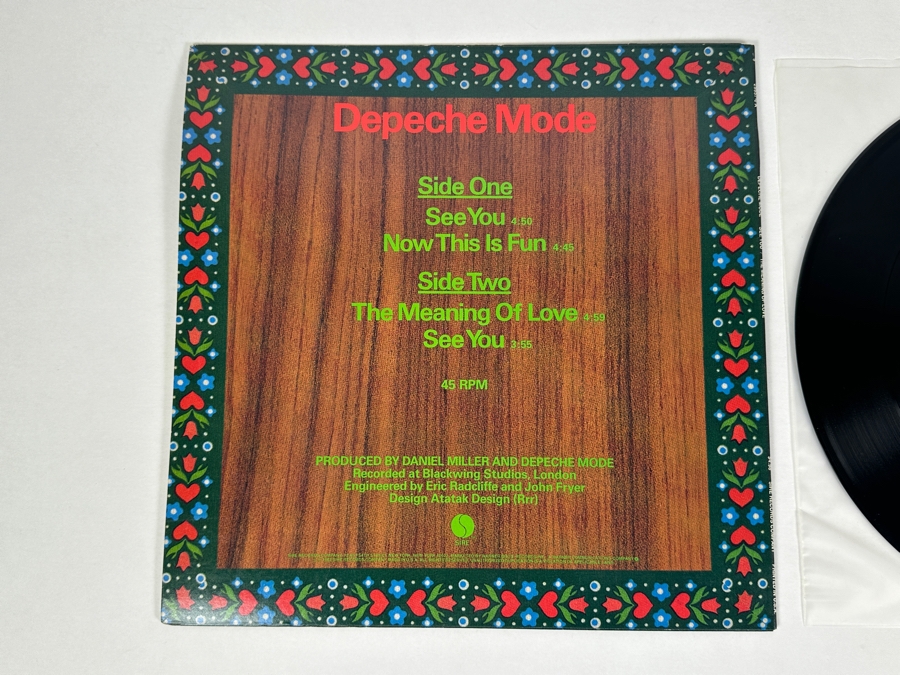 Depeche Mode - See You 0-29957 Sire Records 45 RPM 12' Vinyl Record 1982 [Photo 3]