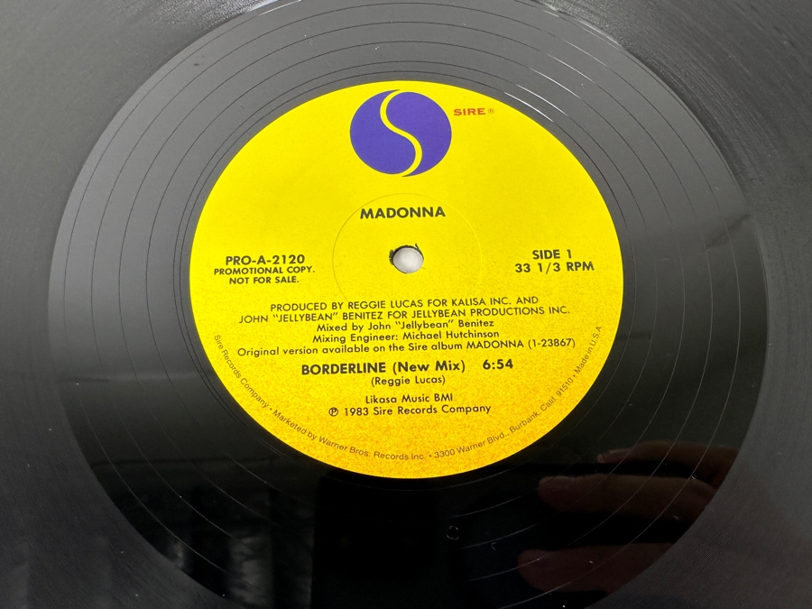 Madonna - Borderline PRO-A-2120 Sire Records 12' Vinyl Record 1984 Promo Copy [Photo 5]