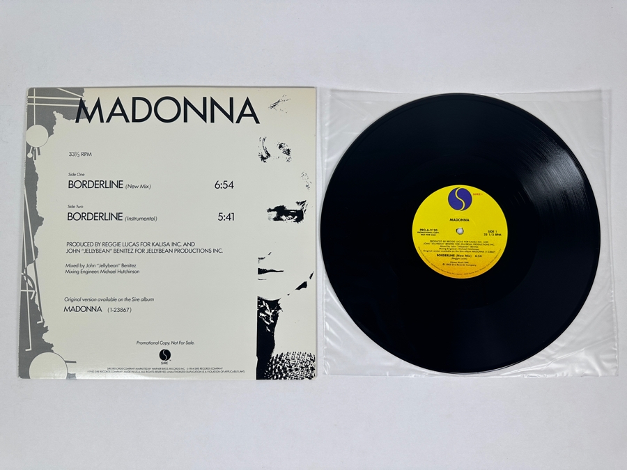 Madonna - Borderline PRO-A-2120 Sire Records 12' Vinyl Record 1984 Promo Copy [Photo 1]