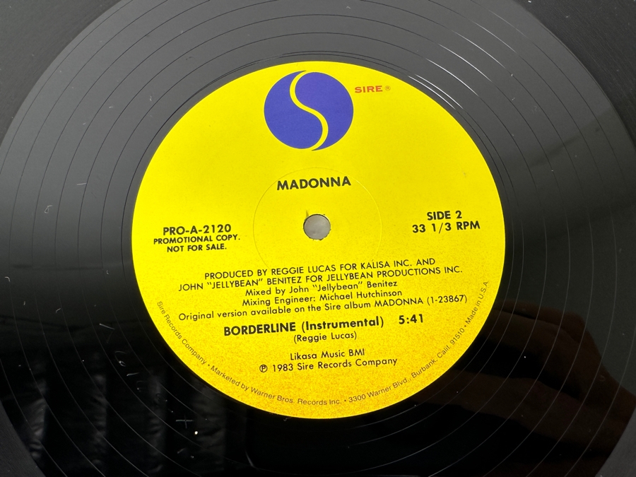Madonna - Borderline PRO-A-2120 Sire Records 12' Vinyl Record 1984 Promo Copy [Photo 7]
