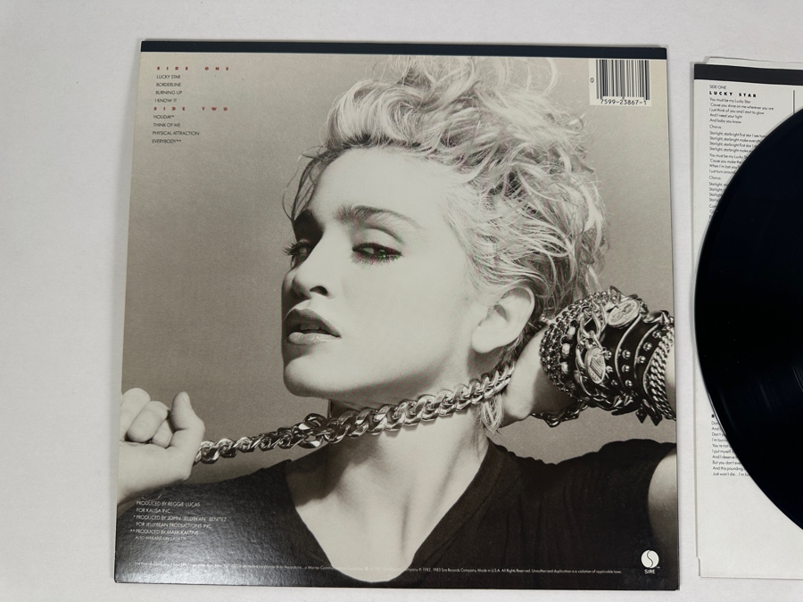 Madonna - Madonna 1-23867 Sire Records Vinyl Record 1983 Promo Copy [Photo 4]