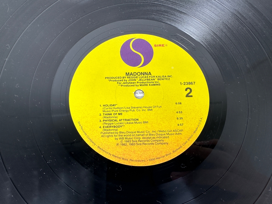 Madonna - Madonna 1-23867 Sire Records Vinyl Record 1983 Promo Copy [Photo 8]