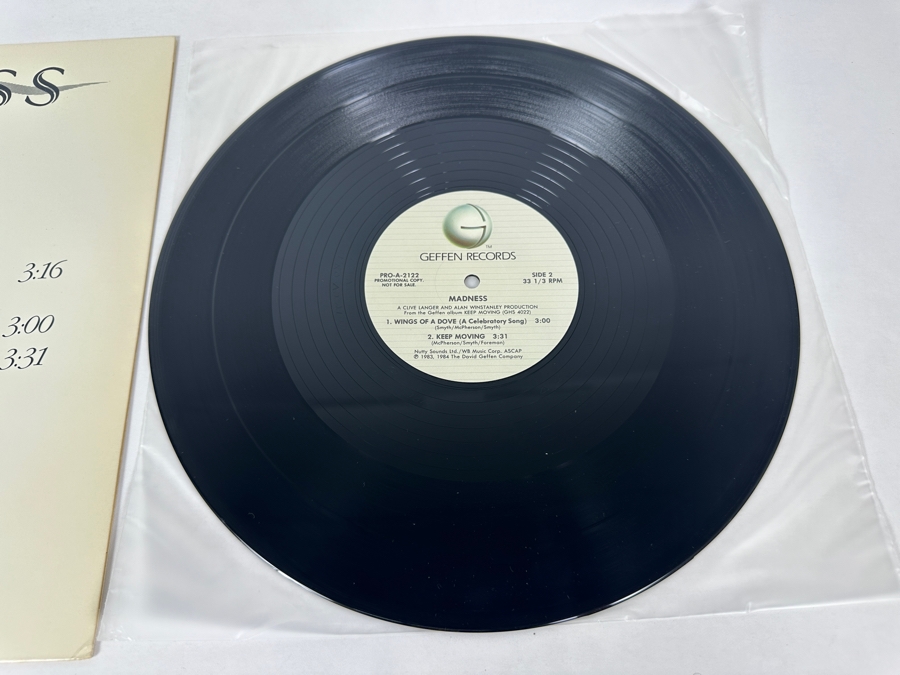 Madness - The Sun And The Rain PRO-A-2122 Geffen Records Vinyl Record Promo Copy [Photo 7]