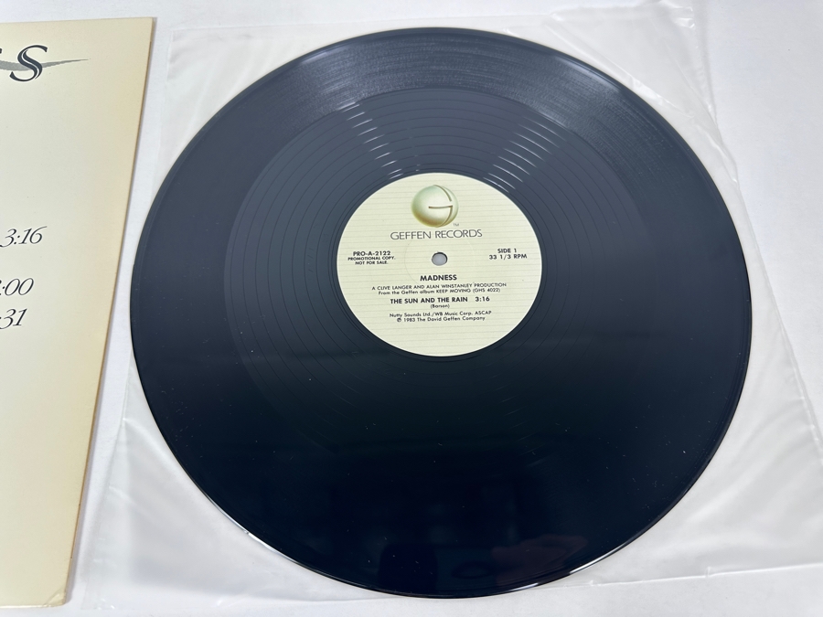 Madness - The Sun And The Rain PRO-A-2122 Geffen Records Vinyl Record Promo Copy [Photo 5]