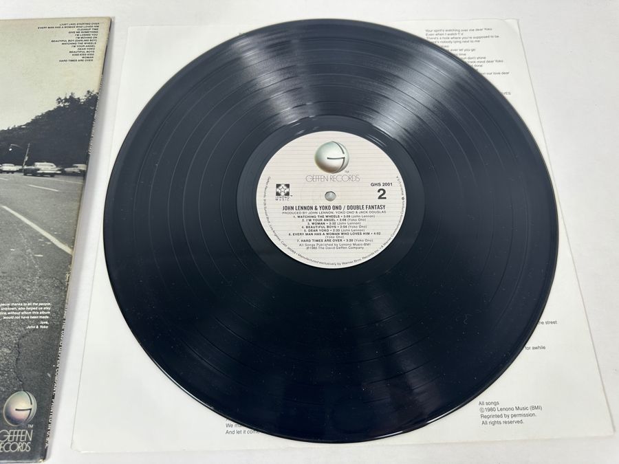 John Lennon & Yoko Ono - Double Fantasy GHS 2001 Geffen Records Vinyl Record 1980 Promo Copy [Photo 8]