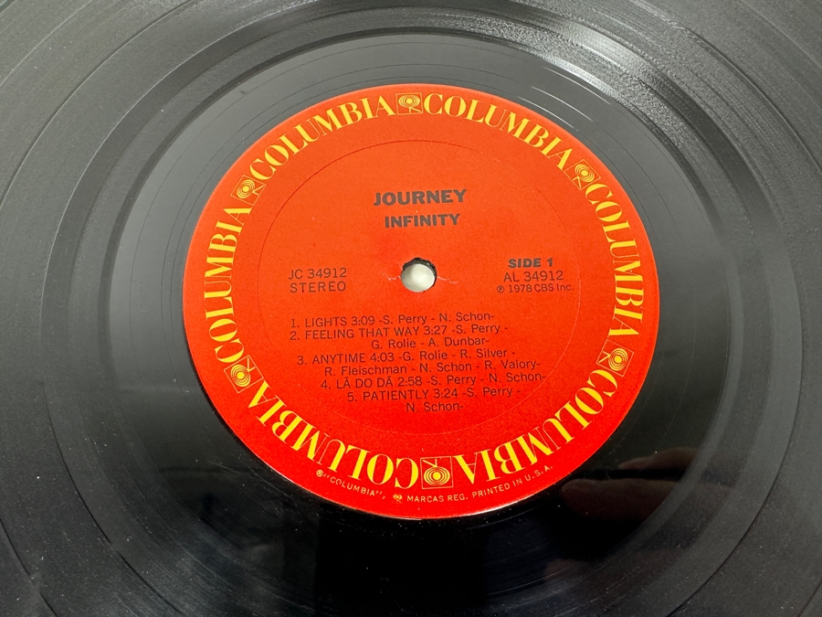 Journey - Infinity JC 34912 Columbia Records Vinyl Record 1978 [Photo 7]