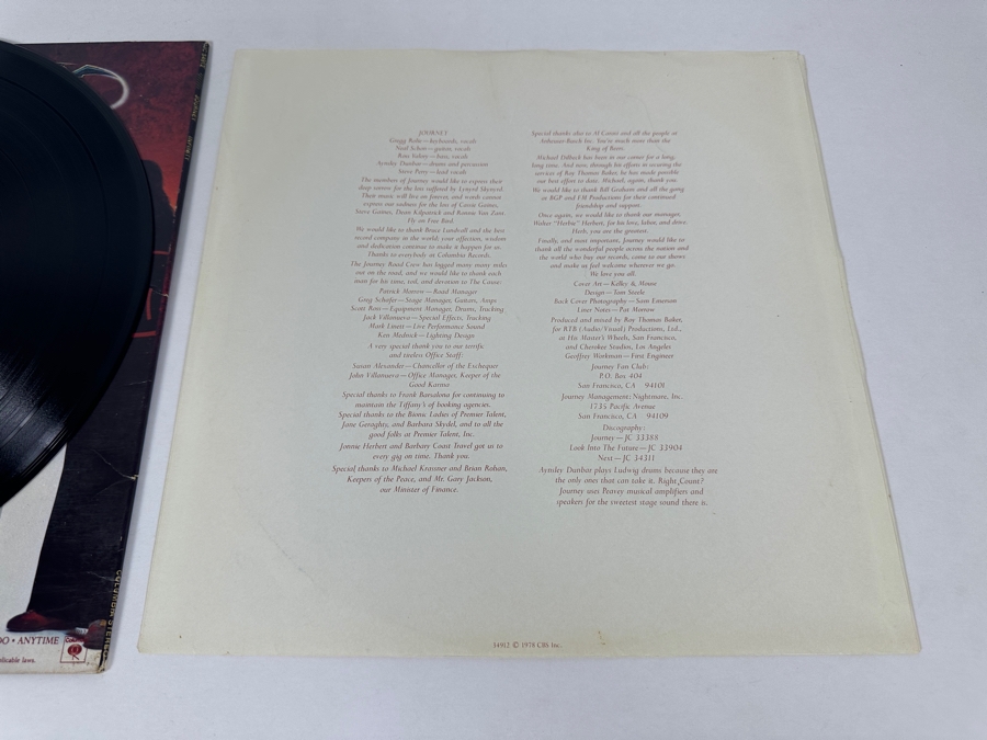 Journey - Infinity JC 34912 Columbia Records Vinyl Record 1978 [Photo 11]