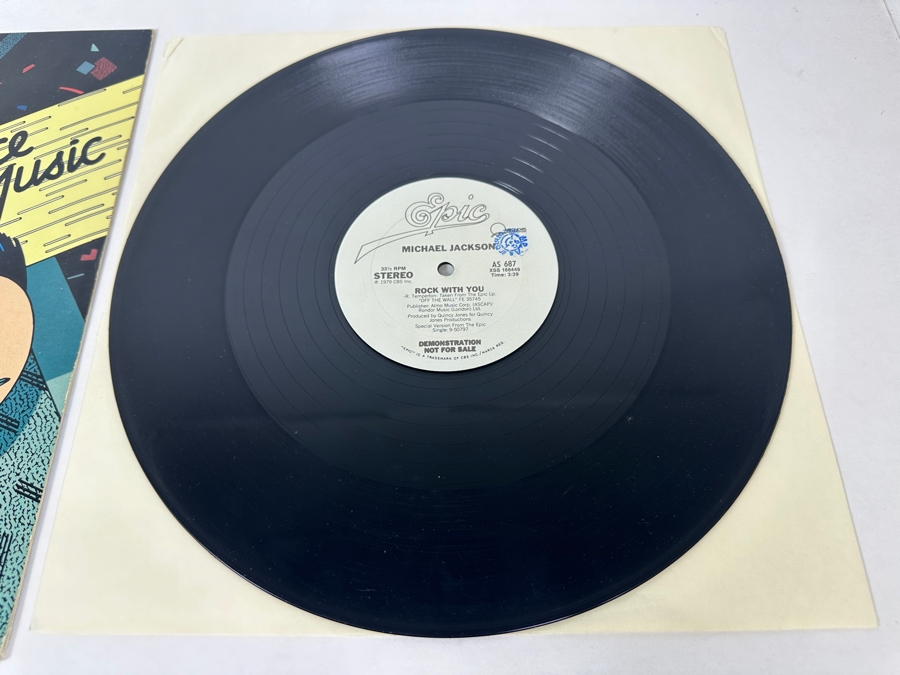 Michael Jackson - Rock With You AS 687 Epic Records 12' Vinyl Record 1979 Promo Copy [Photo 3]
