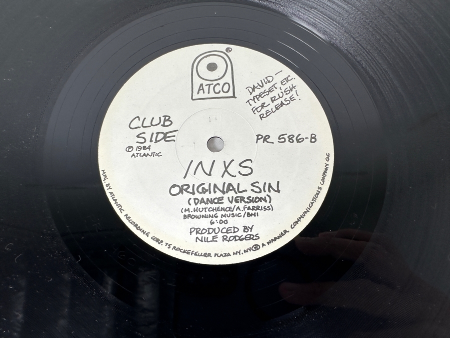 INXS - Original Sin PR 586-A ATCO Records 12' Vinyl Record 1984 Promo Copy [Photo 5]