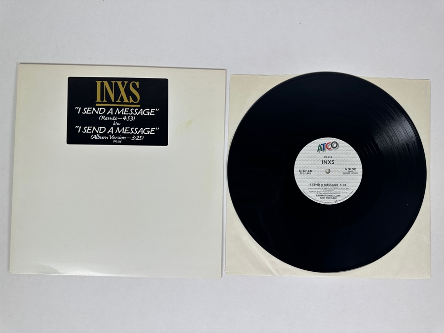 INXS - I Send A Message ST-PR-46502-SP ATCO Records 12' Vinyl Record 1984 Promo Copy