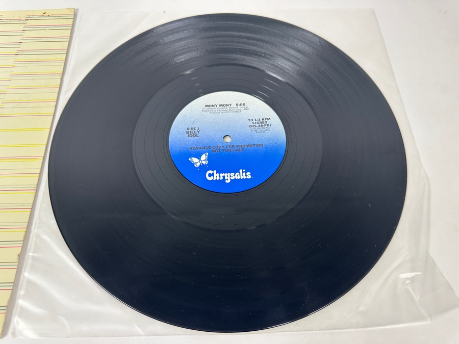 Billy Idol - Mony Mony CHS-38-PDJ Chrysalis 12' Vinyl Record 1981 Advance Copy For Promotion [Photo 2]