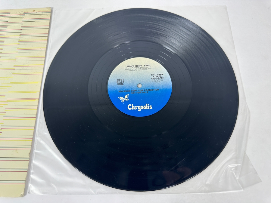 Billy Idol - Mony Mony CHS-38-PDJ Chrysalis 12' Vinyl Record 1981 Advance Copy For Promotion [Photo 4]