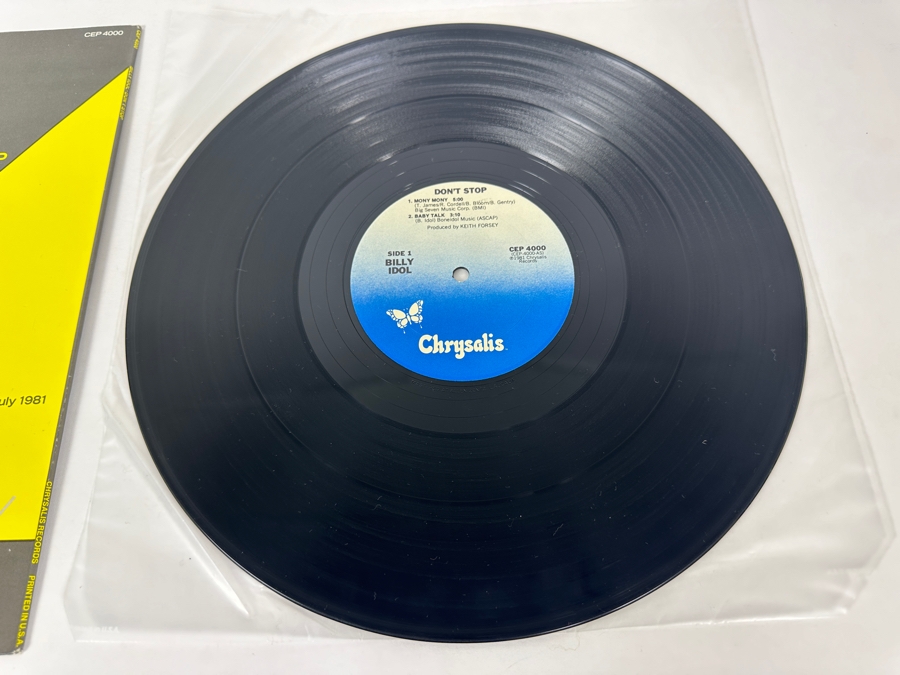 Billy Idol - Don't Stop CEP 4000 Chrysalis Vinyl Record 1981 [Photo 4]