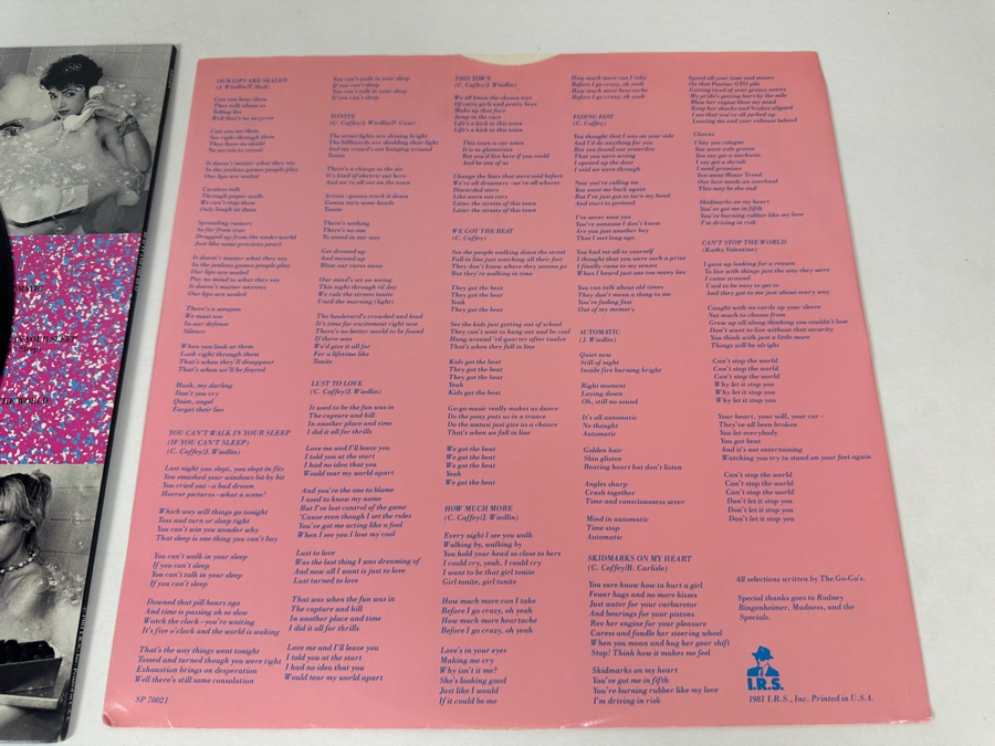 Go Go's - Beauty And The Beat 0-70021-A I.R.S. Records Vinyl Record 1981 [Photo 9]