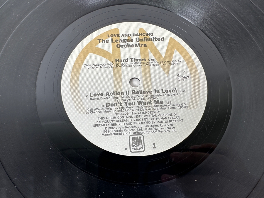 The League Unlimited Orchestra - Love And Dancing SP-3209 A&M Records Vinyl Record 1982 [Photo 6]