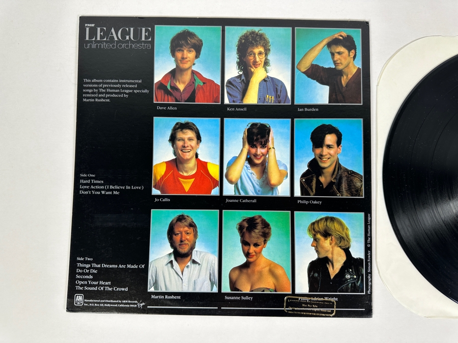 The League Unlimited Orchestra - Love And Dancing SP-3209 A&M Records Vinyl Record 1982 [Photo 3]