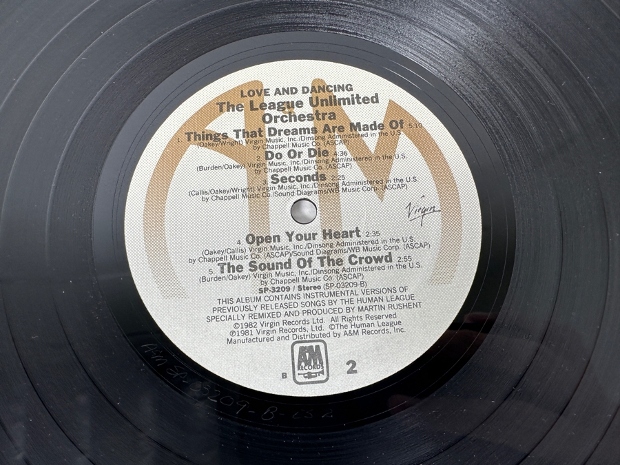 The League Unlimited Orchestra - Love And Dancing SP-3209 A&M Records Vinyl Record 1982 [Photo 8]