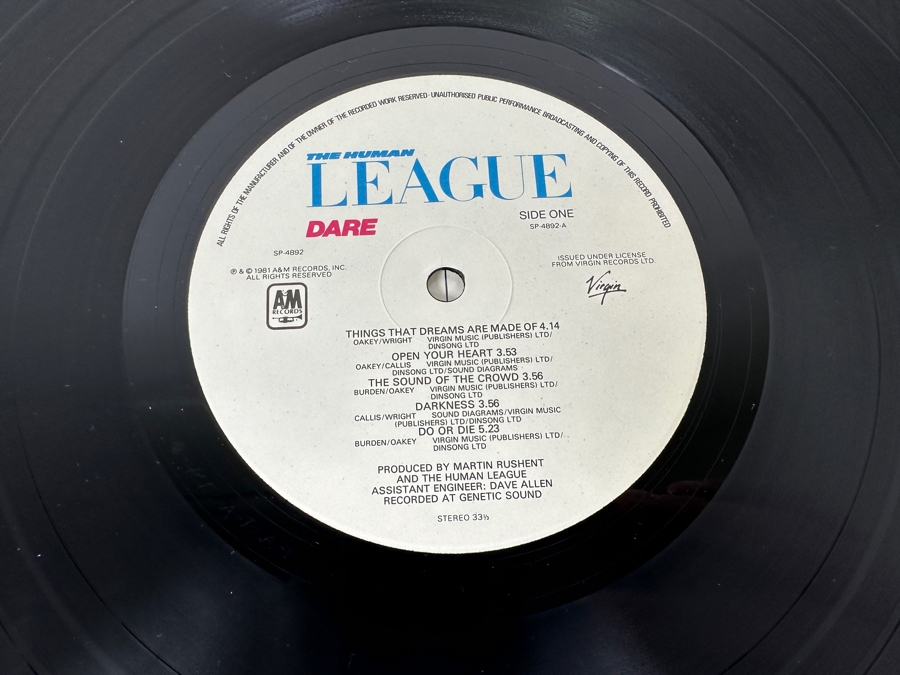 The Human League - Dare SP-4892-A A&M Records Vinyl Record 1981 [Photo 7]