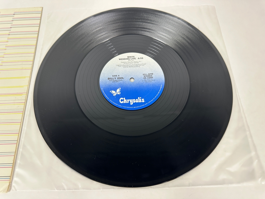 Billy Idol - White Wedding Live AS 1699 Chrysalis Single 12' Vinyl Record 1982 Promo Copy [Photo 3]