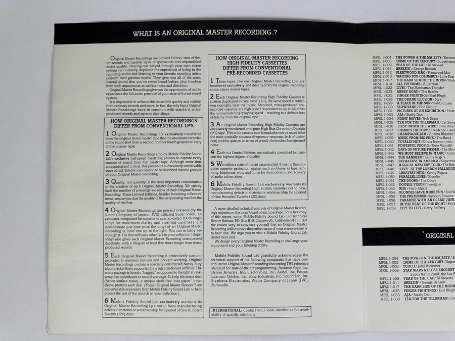 David Bowie - 'The Rise And Fall Of Ziggy Stardust And The Spiders From Mars' MFSL 1-064 Mobile Fidelity Sound Lab Vinyl Record Original Master Recording Limited Edition 1981 [Photo 11]