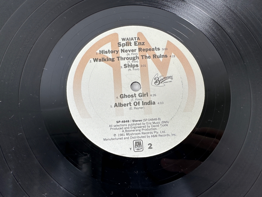 Split Enz - Waiata SP-4848 A&M Records Vinyl Record 1981 Promo Copy [Photo 7]