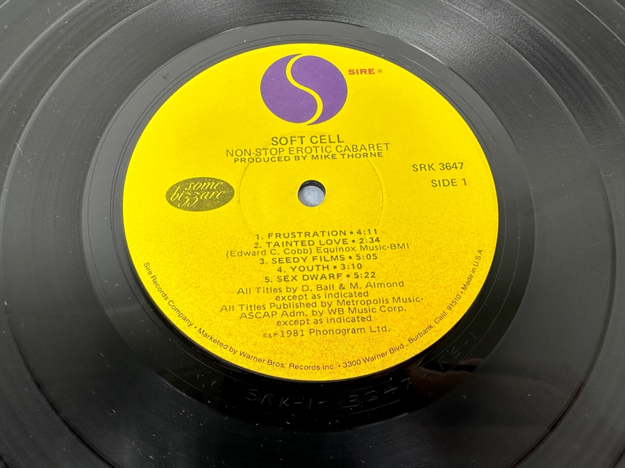 Soft Cell - Non-Stop Erotic Cabaret SRK 3647 Sire Records Vinyl Record 1981 [Photo 5]