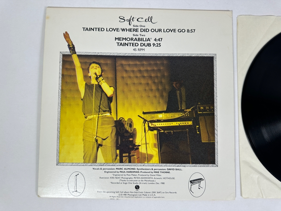 Soft Cell - Tainted Love / Where Did Our Love Go DSRE 49856 Sire Records 12' 45 RPM Vinyl Record 1981 [Photo 3]