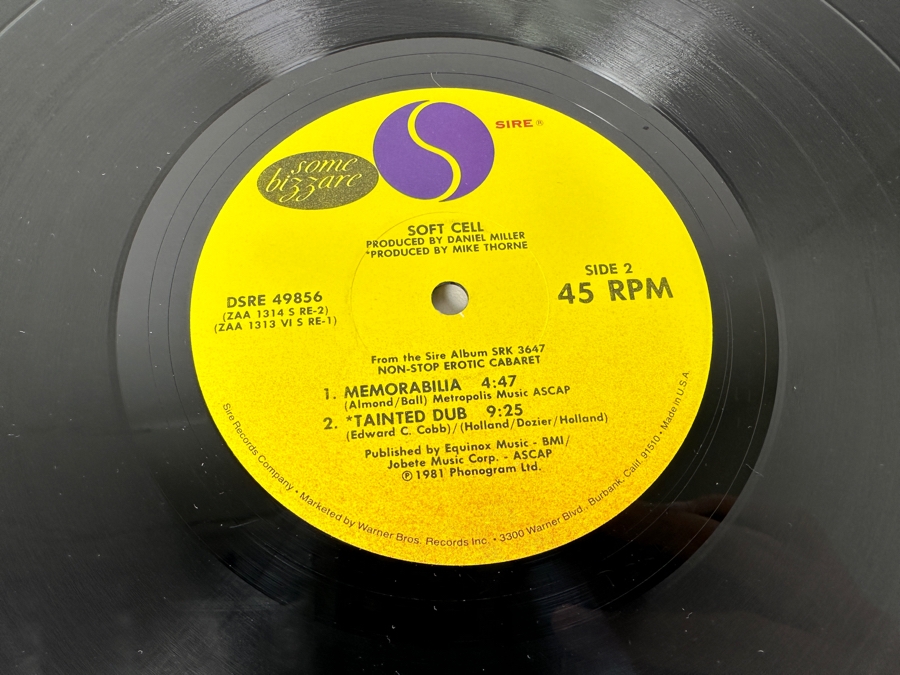Soft Cell - Tainted Love / Where Did Our Love Go DSRE 49856 Sire Records 12' 45 RPM Vinyl Record 1981 [Photo 7]