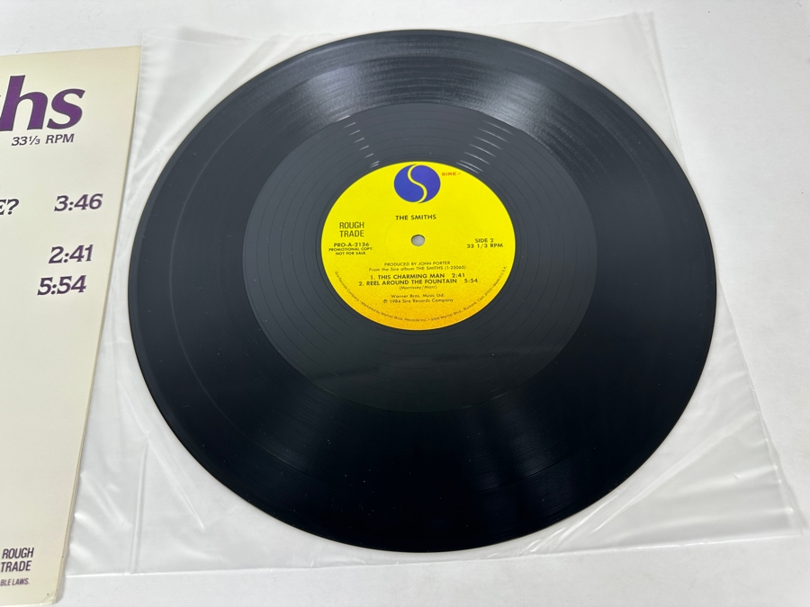 The Smiths - Selections From The Smiths - What Difference Does It Make? / This Charming Man / Reel Around The Fountain PRO-A-2136 Sire Records Vinyl Record 1984 Promo Copy [Photo 6]