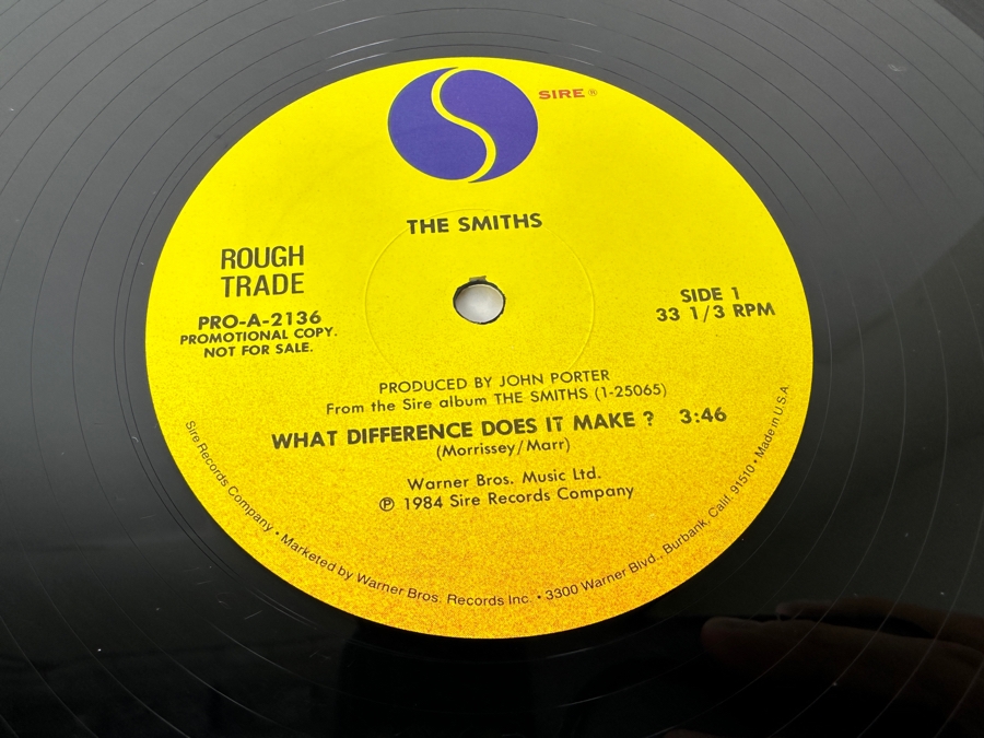 The Smiths - Selections From The Smiths - What Difference Does It Make? / This Charming Man / Reel Around The Fountain PRO-A-2136 Sire Records Vinyl Record 1984 Promo Copy [Photo 5]