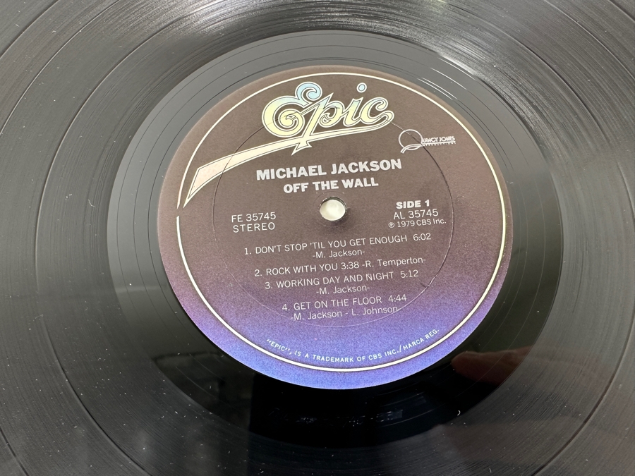 Michael Jackson - Off The Wall FE 35745 Epic Records Vinyl Record 1979 Promo Copy [Photo 8]