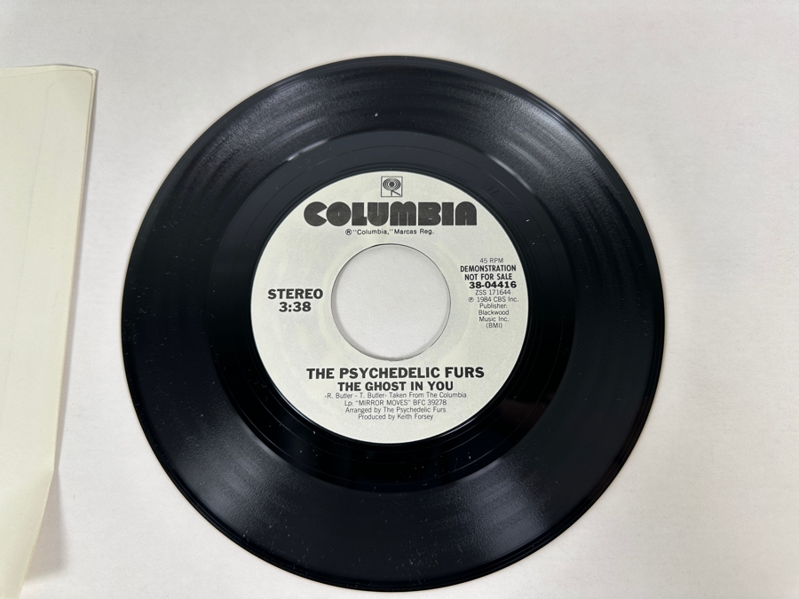 The Psychedelic Furs - The Ghost In You 38-04416 Columbia Records 45 RPM Vinyl Record 1984 Promo Copy [Photo 6]