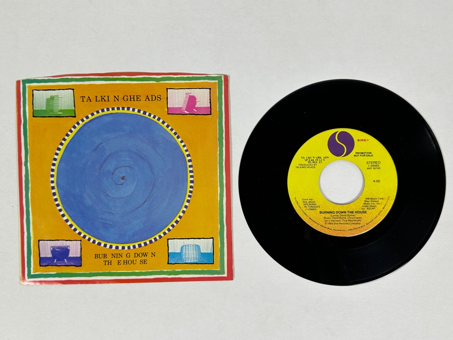 Talking Heads - Burning Down The House 7-29565 Sire Records 45 RPM Vinyl Record 1983 Promo Copy [Photo 1]