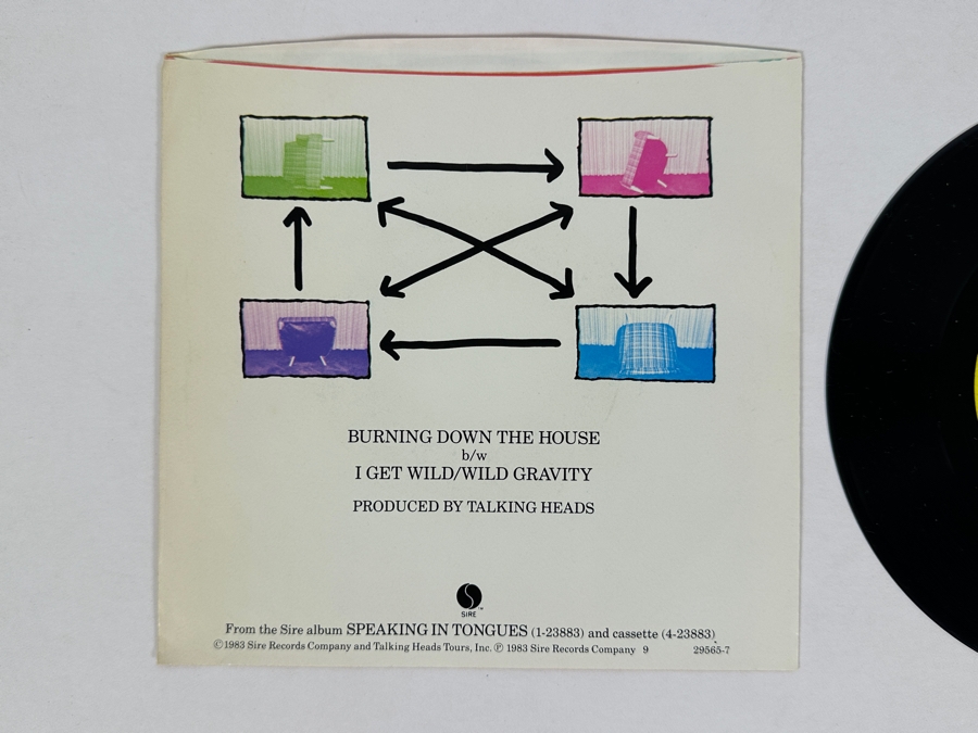 Talking Heads - Burning Down The House 7-29565 Sire Records 45 RPM Vinyl Record 1983 Promo Copy [Photo 3]