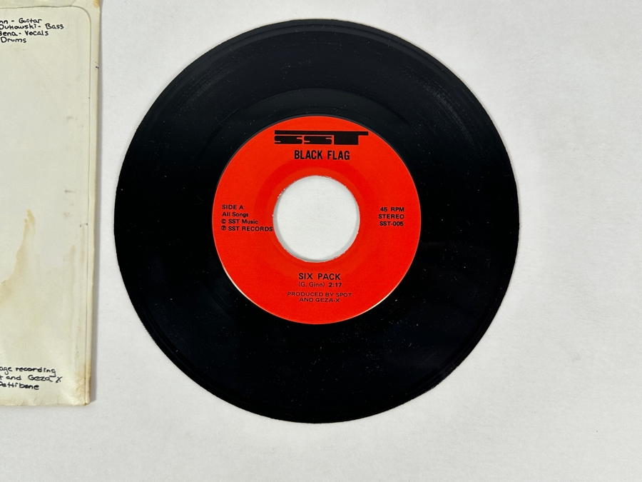 Black Flag - Six Pack SST-005 SST Records 45 RPM Vinyl Record 1981 [Photo 4]